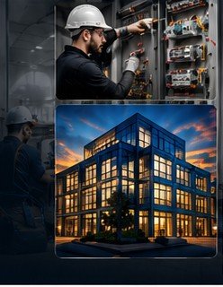 Licensed electrician working on an electrical control panel